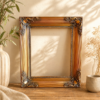 Starý dřevěný zdobený rám