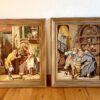 Staré obrazy gobelíny 2 kusy